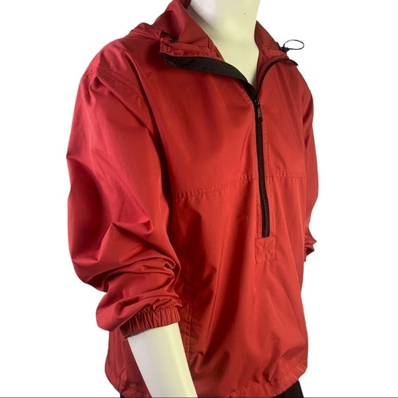ROYAL ROBBINS RED WINDBREAKER LIGHTWEIGHT HOODIE JACKET UNISEX WOMEN  SIZE SMALL - Picture 1 of 17